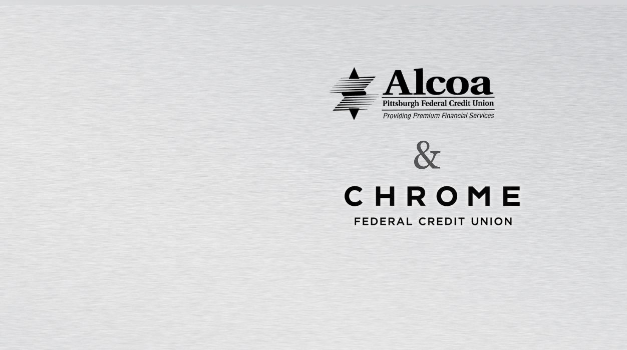 Alcoa Pittsburgh FCU and CHROME FCU logos